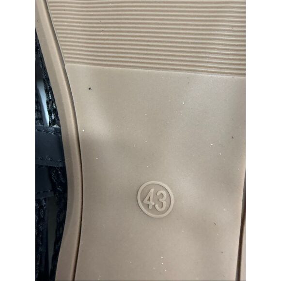 Women’s Black Mesh Mary Jane Flats Buckle Straps - Picture 10 of 13